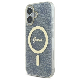 Guess IML 4G MagSafe dėklas iPhone 16 - mėlynas