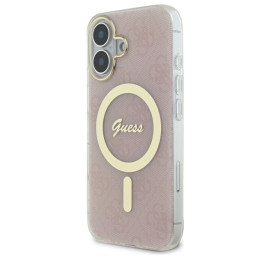 Guess IML 4G MagSafe dėklas iPhone 16 - rožinis