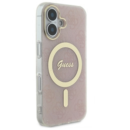 Guess IML 4G MagSafe dėklas iPhone 16 - rožinis