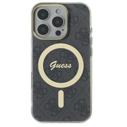 Guess IML 4G MagSafe dėklas iPhone 16 Pro Max - juodas