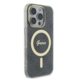 Guess IML 4G MagSafe dėklas iPhone 16 Pro Max - juodas