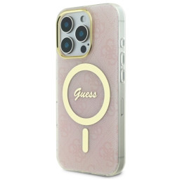 Guess IML 4G MagSafe dėklas iPhone 16 Pro Max - rožinis