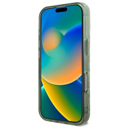 Guess IML Flower & Tonal Circle MagSafe dėklas, skirtas iPhone 16 Pro Max - žalias