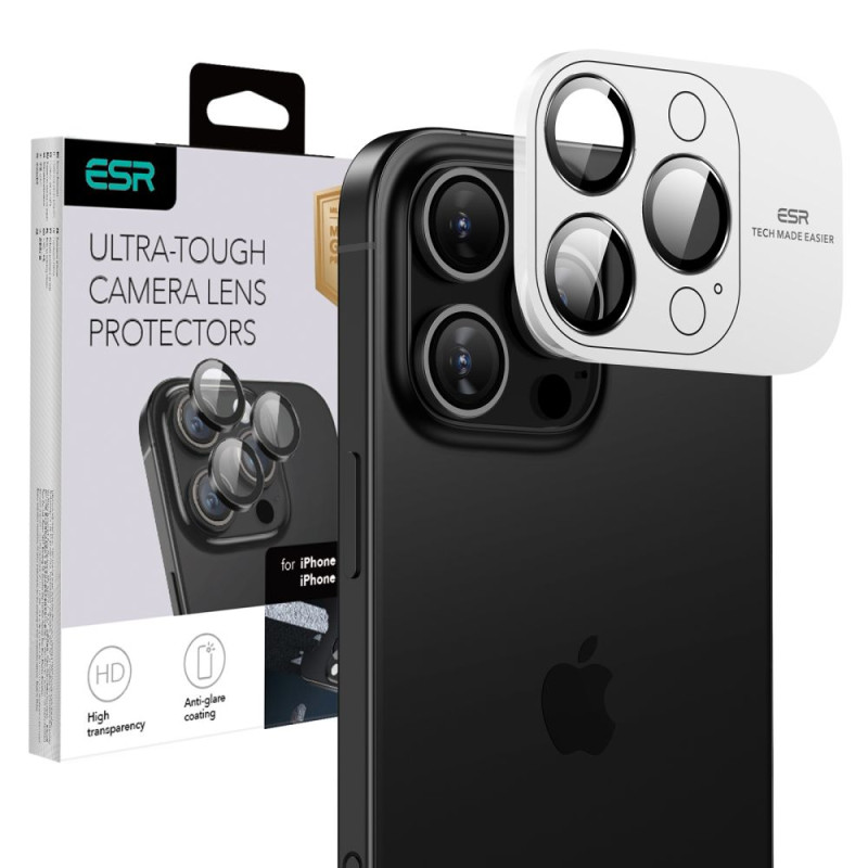 ESR Armorite grūdintas stiklas kamerai skirtas iPhone 16 Pro / 16 Pro Max - juodas