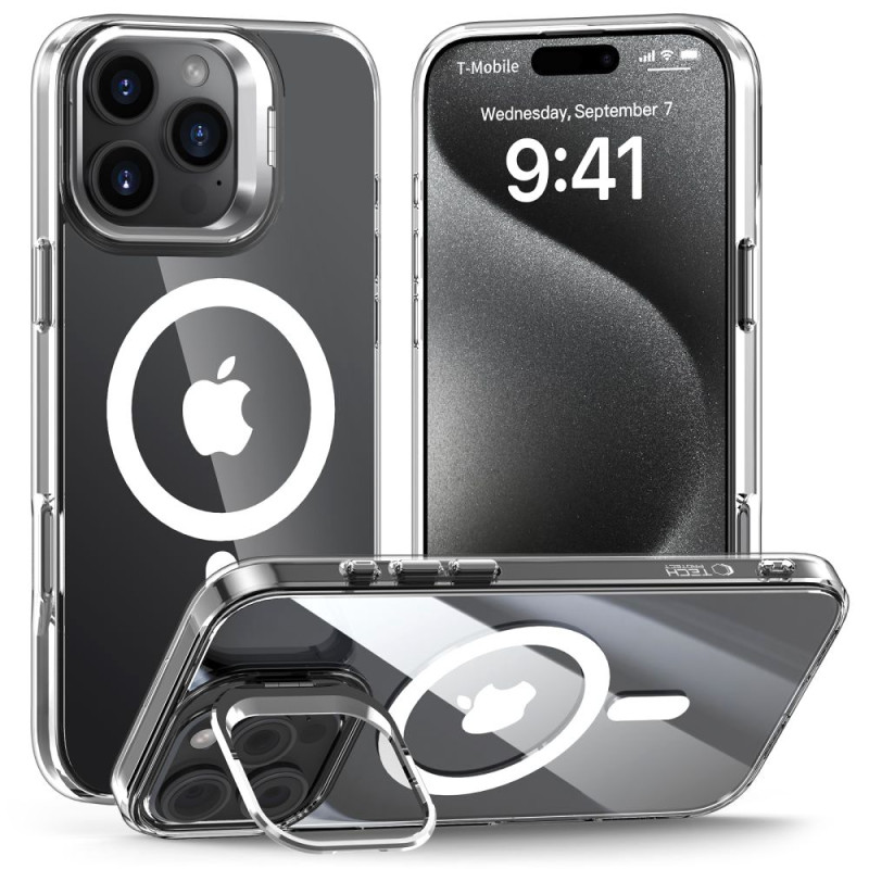 Tech-Protect MagStand MagSafe dėklas iPhone 16 Pro - skaidrus