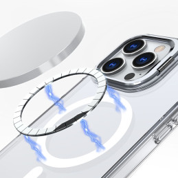 Tech-Protect MagStand MagSafe dėklas iPhone 16 Pro Max - skaidrus
