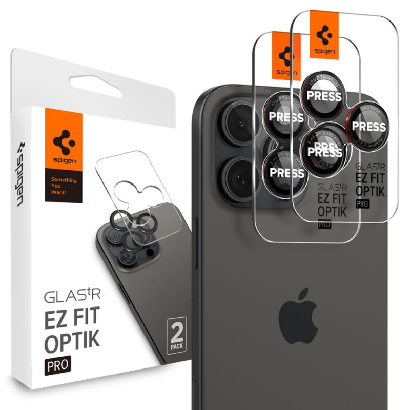Spigen Optik Pro L-Series Glas.tR EZ Fit grūdintas stiklas, skirtas iPhone 14 Pro / Pro Max / 15 Pro / Pro Max / 16 Pro ...