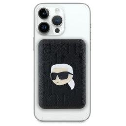 Powerbank Karl Lagerfeld Karl Head Pin MagSafe indukcija 5000mAh 16W - juoda