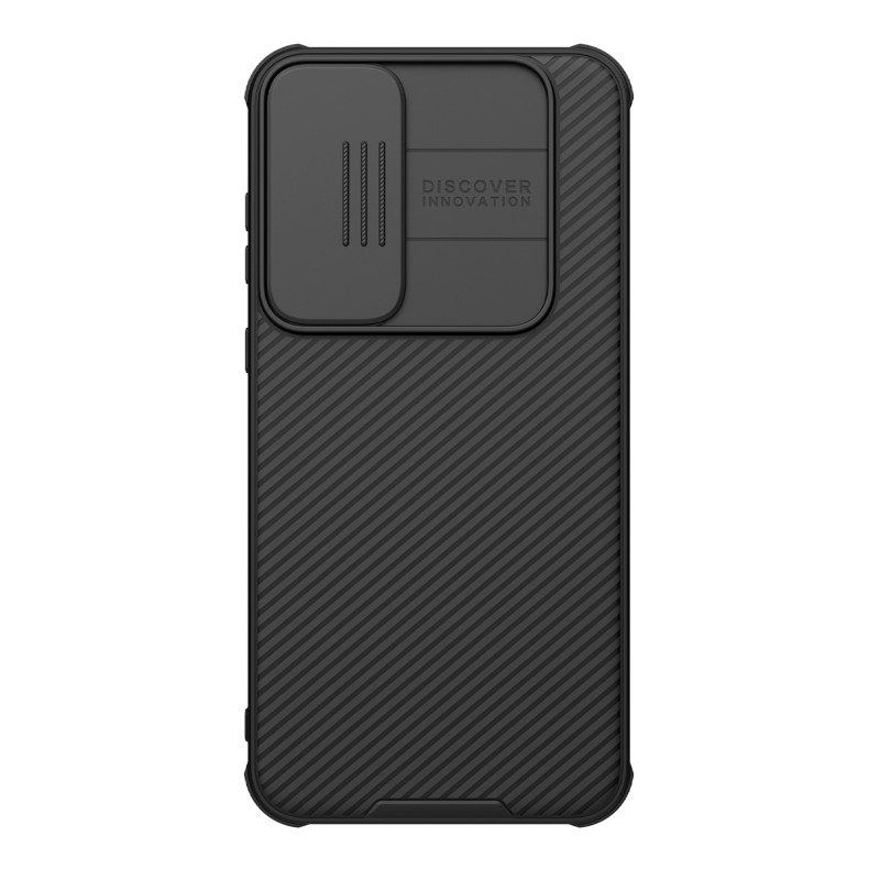 Nillkin CamShield Pro dėklas, skirtas Samsung Galaxy A55 su fotoaparato dangteliu – juodas