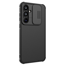 Nillkin CamShield Pro dėklas, skirtas Samsung Galaxy A55 su fotoaparato dangteliu – juodas