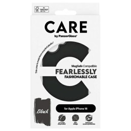 CARE by PanzerGlass Fashion Case su MagSafe iPhone 16 - juodas