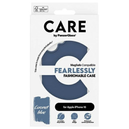 CARE by PanzerGlass Fashion Case su MagSafe iPhone 16 - mėlyna