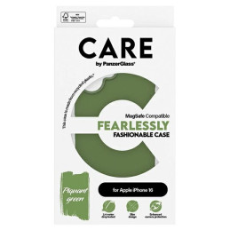 CARE by PanzerGlass Fashion Case su MagSafe iPhone 16 - žalia