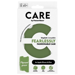 CARE by PanzerGlass Fashion Case su MagSafe iPhone 16 Plus – žalia