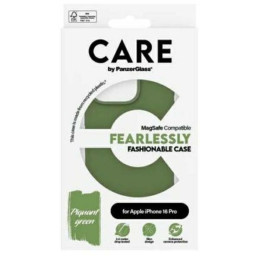 CARE by PanzerGlass Fashion Case su MagSafe, skirta iPhone 16 Pro – žalia