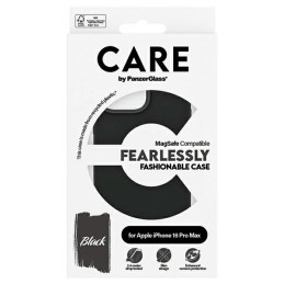 CARE by PanzerGlass Fashion Case su MagSafe, skirta iPhone 16 Pro Max – juoda