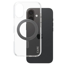 CARE by PanzerGlass Feature Kickstand Dėklas su MagSafe, skirtas iPhone 16 – juodas