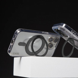 CARE by PanzerGlass Feature Kickstand Dėklas su MagSafe, skirtas iPhone 16 – juodas