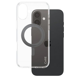 CARE by PanzerGlass Feature Kickstand Dėklas su MagSafe, skirtas iPhone 16 Plus – juodas