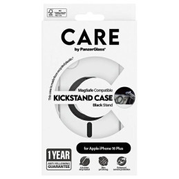 CARE by PanzerGlass Feature Kickstand Dėklas su MagSafe, skirtas iPhone 16 Plus – juodas