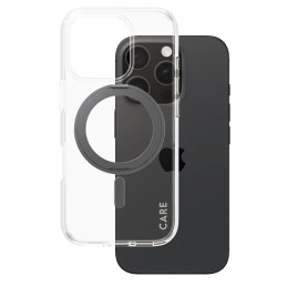 CARE by PanzerGlass Feature Kickstand Dėklas su MagSafe, skirtas iPhone 16 Pro – juodas