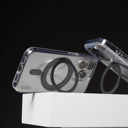 CARE by PanzerGlass Feature Kickstand Dėklas su MagSafe, skirtas iPhone 16 Pro – juodas