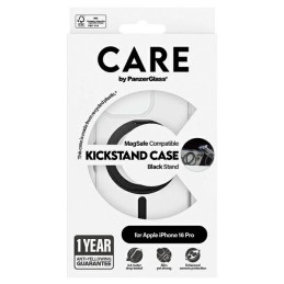 CARE by PanzerGlass Feature Kickstand Dėklas su MagSafe, skirtas iPhone 16 Pro – juodas