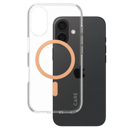 CARE by PanzerGlass Flagship Case su MagSafe iPhone 16 - oranžinė