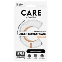 CARE by PanzerGlass Flagship Case su MagSafe iPhone 16 - oranžinė