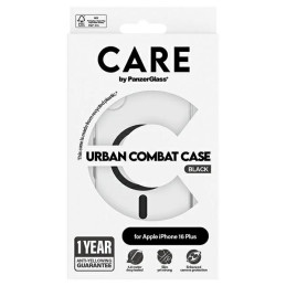 CARE by PanzerGlass Flagship Dėklas su MagSafe, skirtas iPhone 16 Plus – juodas