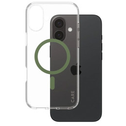 CARE by PanzerGlass Flagship Dėklas su MagSafe, skirtas iPhone 16 Plus – žalias