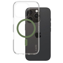 CARE by PanzerGlass Flagship Dėklas su MagSafe, skirtas iPhone 16 Pro – žalias