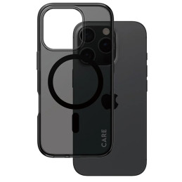 CARE by PanzerGlass Flagship Dėklas su MagSafe, skirtas iPhone 16 Pro – permatomas