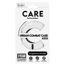 CARE by PanzerGlass Flagship Dėklas su MagSafe, skirtas iPhone 16 Pro Max – juodas
