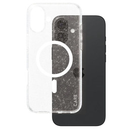 CARE by PanzerGlass Flagship Star Lit Dėklas su MagSafe, skirtas iPhone 16 Plus - baltas