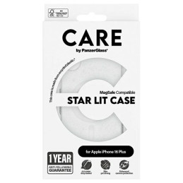 CARE by PanzerGlass Flagship Star Lit Dėklas su MagSafe, skirtas iPhone 16 Plus - baltas