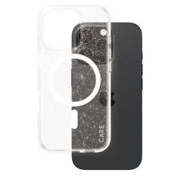 CARE by PanzerGlass Flagship Star Lit Dėklas su MagSafe, skirtas iPhone 16 Pro – baltas