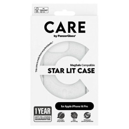 CARE by PanzerGlass Flagship Star Lit Dėklas su MagSafe, skirtas iPhone 16 Pro – baltas
