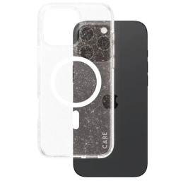 CARE by PanzerGlass Flagship Star Lit Dėklas su MagSafe, skirtas iPhone 16 Pro Max - baltas