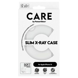 CARE by PanzerGlass X-Ray Soft Basic dėklas su MagSafe, skirtas iPhone 16 - skaidrus