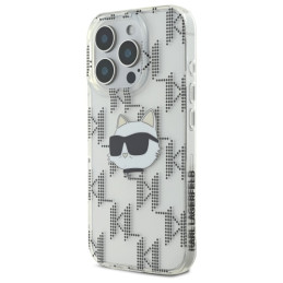 Karl Lagerfeld IML Choupette Head Galvaninis dėklas iPhone 16 Pro - skaidrus