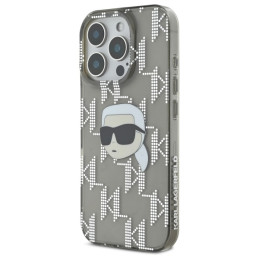 Karl Lagerfeld IML Karl Head Galvanizuotas dėklas iPhone 16 Pro - juodas