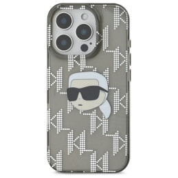 Karl Lagerfeld IML Karl Head Galvanizuotas dėklas iPhone 16 Pro - juodas