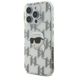 Karl Lagerfeld IML Karl Head Galvanizuotas dėklas iPhone 16 Pro - skaidrus