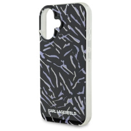 Karl Lagerfeld Zebra With Cord dėklas, skirtas iPhone 16 Plus - violetinė
