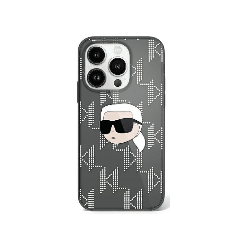 Karl Lagerfeld IML Karl Head Galvanizuotas dėklas iPhone 16 - juodas