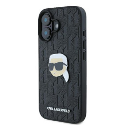Karl Lagerfeld Monogram Karl Head Pin dėklas iPhone 16 - juodas