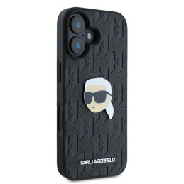 Karl Lagerfeld Monogram Karl Head Pin dėklas iPhone 16 - juodas