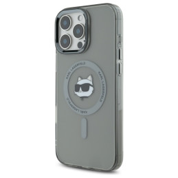 Karl Lagerfeld IML Metal Choupette Head MagSafe dėklas iPhone 16 Pro - juodas