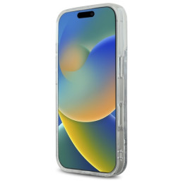 Karl Lagerfeld Liquid Glitter Karl Head Magsafe dėklas iPhone 16 Pro - skaidrus